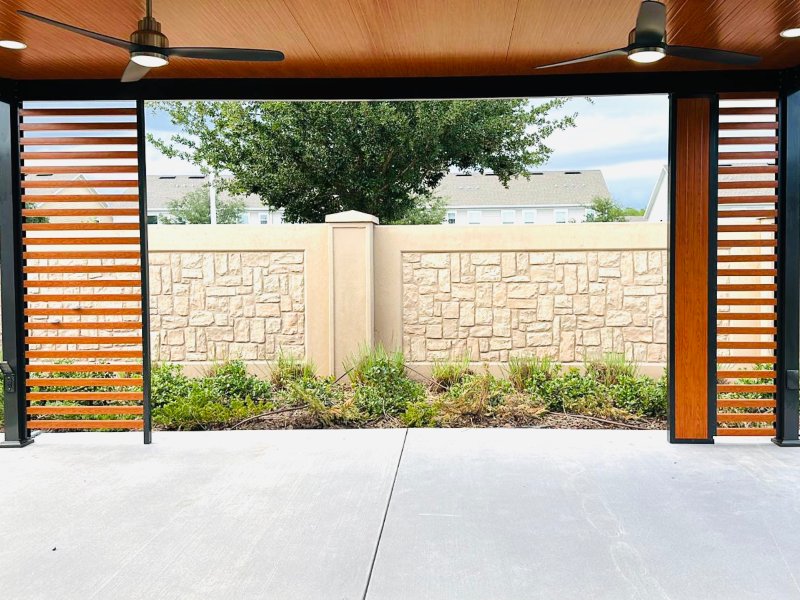 inside view of pergola